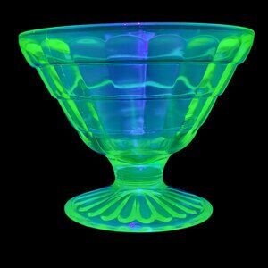 Vintage Uranium Depression Glass Collectible Bar Glass
